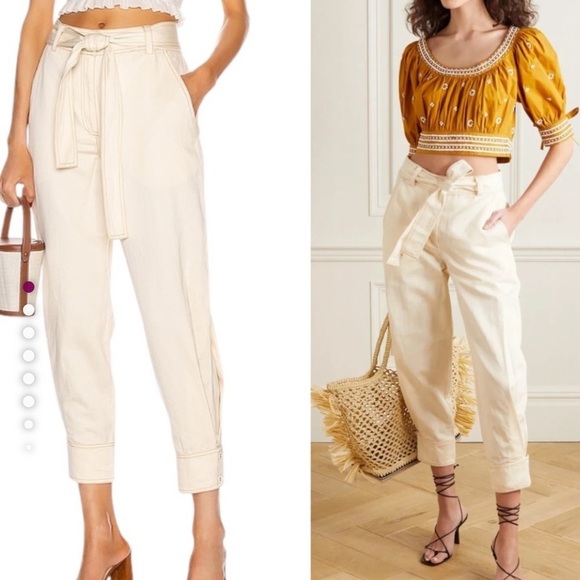 Ulla Johnson Denim - Ulla Johnson Levi cream high waisted Pants